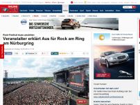 Bild zum Artikel: Rock-Festival - Veranstalter erklärt Aus für Rock am Ring am Nürburgring