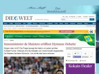 Bild zum Artikel: DFB-Elf: Innenminister de Maiziere eröffnet Hymnen-Debatte