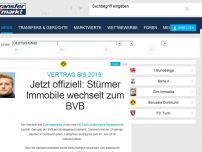 Bild zum Artikel: Jetzt offiziell: Stürmer Immobile wechselt zum BVB