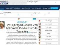 Bild zum Artikel: VfB Stuttgart-Coach Veh bekommt 15 Mio. Euro für Transfers
