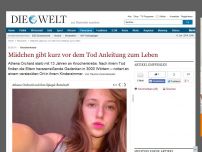 Bild zum Artikel: Knochenkrebs: Mädchen gibt kurz vor seinem Tod Anleitung zum Leben