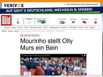 Bild zum Artikel: Bei Benefizspiel - Mourinho stellt Olly Murs ein Bein