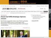 Bild zum Artikel: NPD-Verfassungsklage: 
			  NPD scheitert mit Klage gegen Präsidentenwahlen