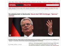 Bild zum Artikel: Grundsatzurteil in Karlsruhe: Gauck darf NPD-Anhänger 'Spinner' nennen