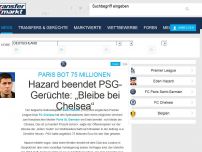 Bild zum Artikel: Hazard beendet PSG-Gerüchte: „Bleibe bei Chelsea“