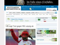 Bild zum Artikel: VfB Stuttgart: VfB sagt  Test gegen  RB Leipzig ab