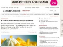 Bild zum Artikel: Gesunde Ernährung: 
			  Kalorien zählen macht nicht schlank