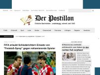 Bild zum Artikel: FIFA erlaubt Schiedrichtern Einsatz von 'Freistoß-Spray' gegen reklamierende Spieler