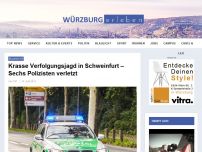 Bild zum Artikel: Krasse Verfolgungsjagd in Schweinfurt – Sechs Polizisten verletzt
