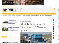 Bild zum Artikel: A1 bei Leverkusen - Rheinbrücke wird für Lkw über 3,5 Tonnen gesperrt