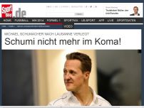 Bild zum Artikel: Schumi nicht mehr im Koma! Michael Schumacher ist nicht mehr im Koma. Er hat das Krankenhaus von Grenoble verlassen, teilte seine Managerin Sabine Kehm mit. »