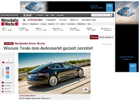 Bild zum Artikel: Berühmte letzte Worte: Warum Tesla den Automarkt gezielt zerstört