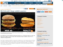 Bild zum Artikel: YouTuber entlarvt Werbetricks - 
Wie McDonald's-Burger wirklich aussehen