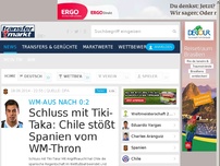 Bild zum Artikel: Schluss mit Tiki-Taka: Chile stößt Spanien vom WM-Thron