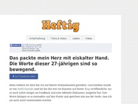 Bild zum Artikel: Das packte mein Herz mit eiskalter Hand. Die Worte dieser 27-jährigen sind so bewegend.