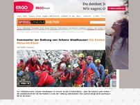 Bild zum Artikel: Kommentar zur Höhlenrettung: Die Kosten der Menschlichkeit