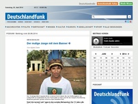 Bild zum Artikel: Deutschlandfunk | Podium | Der Junge mit dem Banner
