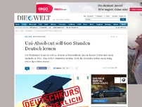 Bild zum Artikel: Integration: Uni-Absolvent soll 600 Stunden Deutsch lernen