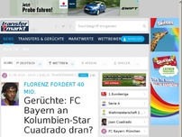 Bild zum Artikel: Gerüchte: FC Bayern an Kolumbien-Star Cuadrado dran?