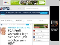 Bild zum Artikel: FCA-Profi Ostrzolek legt sich fest: „Ich möchte zum HSV“
