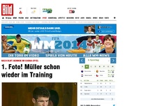 Bild zum Artikel: Nach Blut-Schock - 1. Foto! Müller schon wieder im Training
