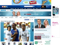 Bild zum Artikel: WM | Bilder des Tages Suarez tickt aus und beißt zu