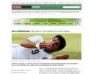 Bild zum Artikel: Nach Beißattacke: Fifa sperrt Luis Suárez für neun Spiele