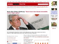 Bild zum Artikel: Streit über Diäten-Erhöhung: 'Gauck kann dem Gesetz keinesfalls seinen Segen geben'