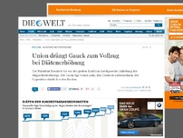 Bild zum Artikel: Bundespräsident: Union drängt Gauck zum Vollzug bei Diätenerhöhung