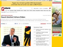 Bild zum Artikel: Gehaltserhöhung für Abgeordnete: Gauck blockiert höhere Diäten