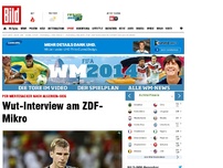 Bild zum Artikel: Per Mertesacker sauer - Wut-Interview am ZDF-Mikro
