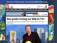 Bild zum Artikel: Das große Voting zur WM im TV! Mehmet Scholl oder Oliver Kahn? Matthias Opdenhövel oder Oliver Welke? Gerd Gottlob oder Bela Rethy? Machen Sie mit beim großen Voting zur WM im TV! »