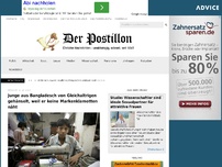 Bild zum Artikel: Junge aus Bangladesch von Gleichaltrigen gehänselt, weil er keine Markenklamotten näht