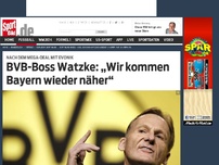 Bild zum Artikel: BVB-Boss Watzke: „Kommen Bayern näher“ Borussia Dortmund will den FC Bayern nächste Saison wieder hinter sich lassen. BVB-Geschäftsführer Watzke gibt sich in der aktuellen SPORT BILD zuversichtlich. »