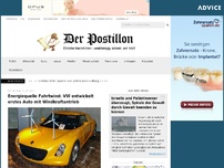 Bild zum Artikel: Energiequelle Fahrtwind: VW entwickelt erstes Auto mit Windkraftantrieb