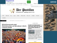 Bild zum Artikel: Nationalmannschaft erhält Motivationsschub, weil Betrunkener in Berlin Leinwand anbrüllt