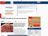 Bild zum Artikel: Rückruf! - Rotes Plastik in Hackfleisch bei Lidl und Aldi Süd?