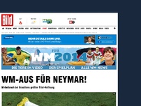 Bild zum Artikel: Wirbelbruch! - WM-AUS FÜR NEYMAR!