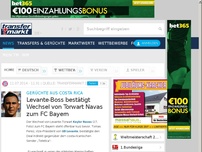 Bild zum Artikel: Levante-Boss bestätigt Wechsel von Torwart Navas zum FC Bayern