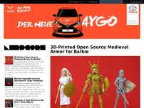 Bild zum Artikel: 3D-Printed Open Source Medieval Armor for Barbie