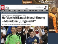 Bild zum Artikel: Heftige Kritik nach Messi- Ehrung – wer hat es verdient? Am Tag nach der Ehrung hagelte es Kritik für die Wahl Messis zum besten Spieler der WM. Selbst Maradona zürnte. Mit Voting: Wer hatte es am ehesten verdient? »