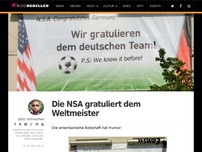 Bild zum Artikel: Die NSA gratuliert dem Weltmeister