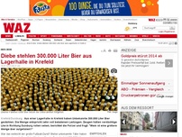 Bild zum Artikel: Diebe stehlen in Krefeld 300.000 Liter Bier