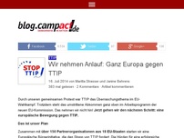 Bild zum Artikel: Wir nehmen Anlauf: Ganz Europa gegen TTIP