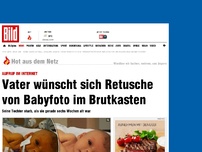 Bild zum Artikel: Internet-Aufruf - Vater wünscht sich retuschiertes Foto