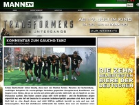 Bild zum Artikel: Fußball: Kommentar zum Gaucho-Tanz - Armes Deutschland!