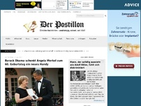 Bild zum Artikel: Barack Obama schenkt Angela Merkel zum 60. Geburtstag ein neues Handy