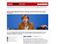 Bild zum Artikel: Krise in der Ukraine: Merkel verlangt jetzt schnelle Sanktionen gegen Russland