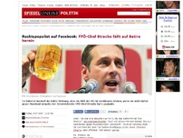 Bild zum Artikel: Rechtspopulist auf Facebook: FPÖ-Chef Strache fällt auf Satire-Post herein