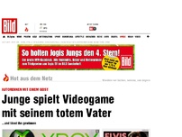 Bild zum Artikel: Rally Sports Challenge - Junge spielt Videogame mit seinem totem Vater